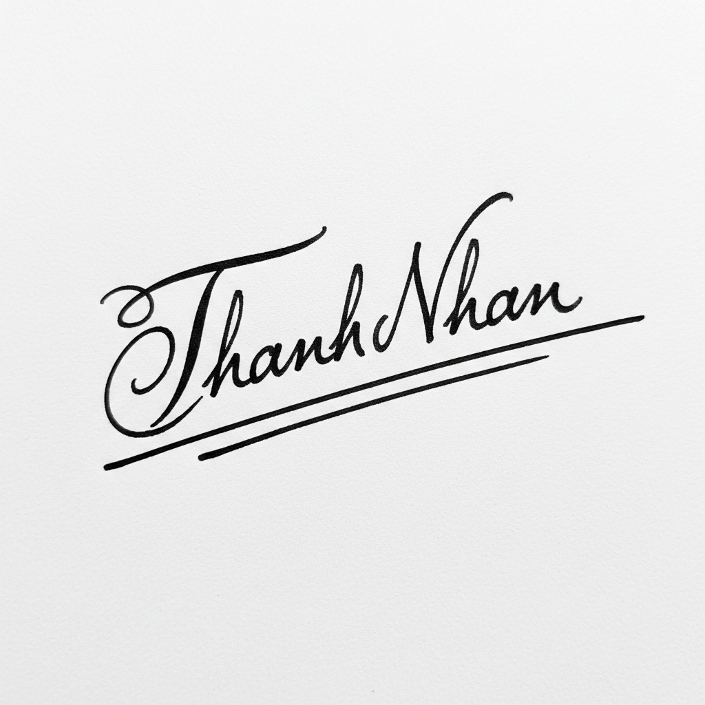 Mẫu chữ ký tên Thanh Nhàn số 7