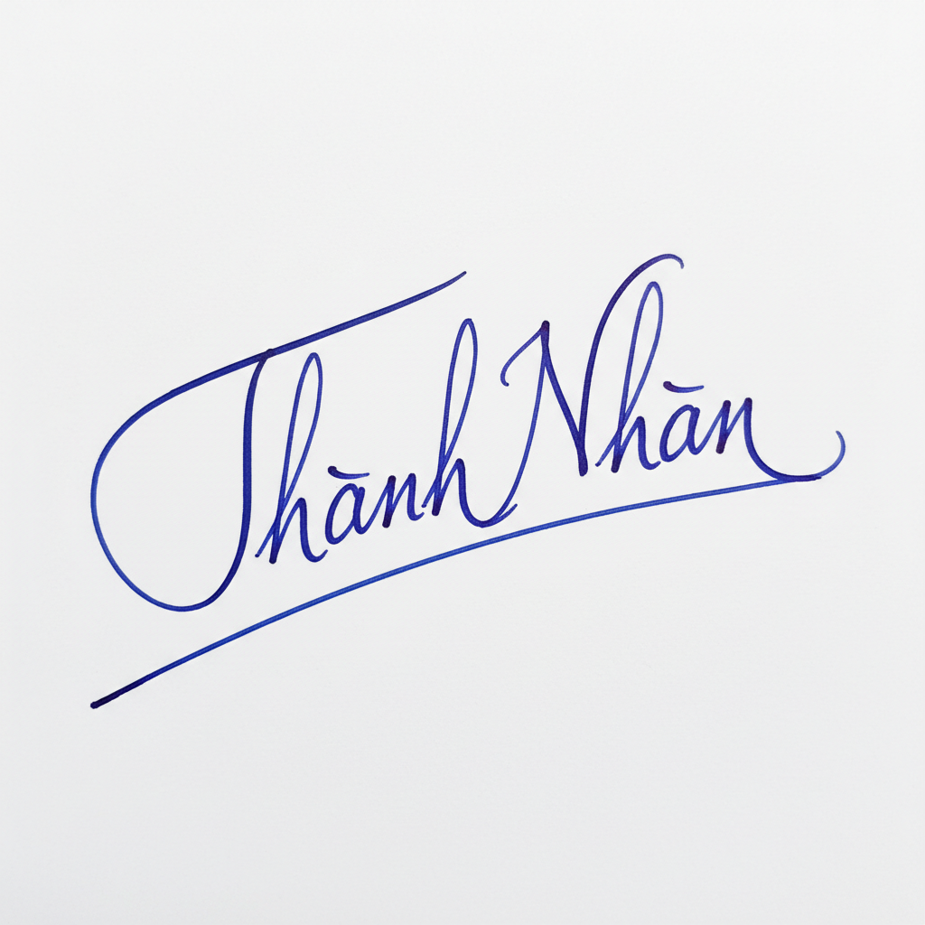 Mẫu chữ ký tên Thanh Nhàn số 8