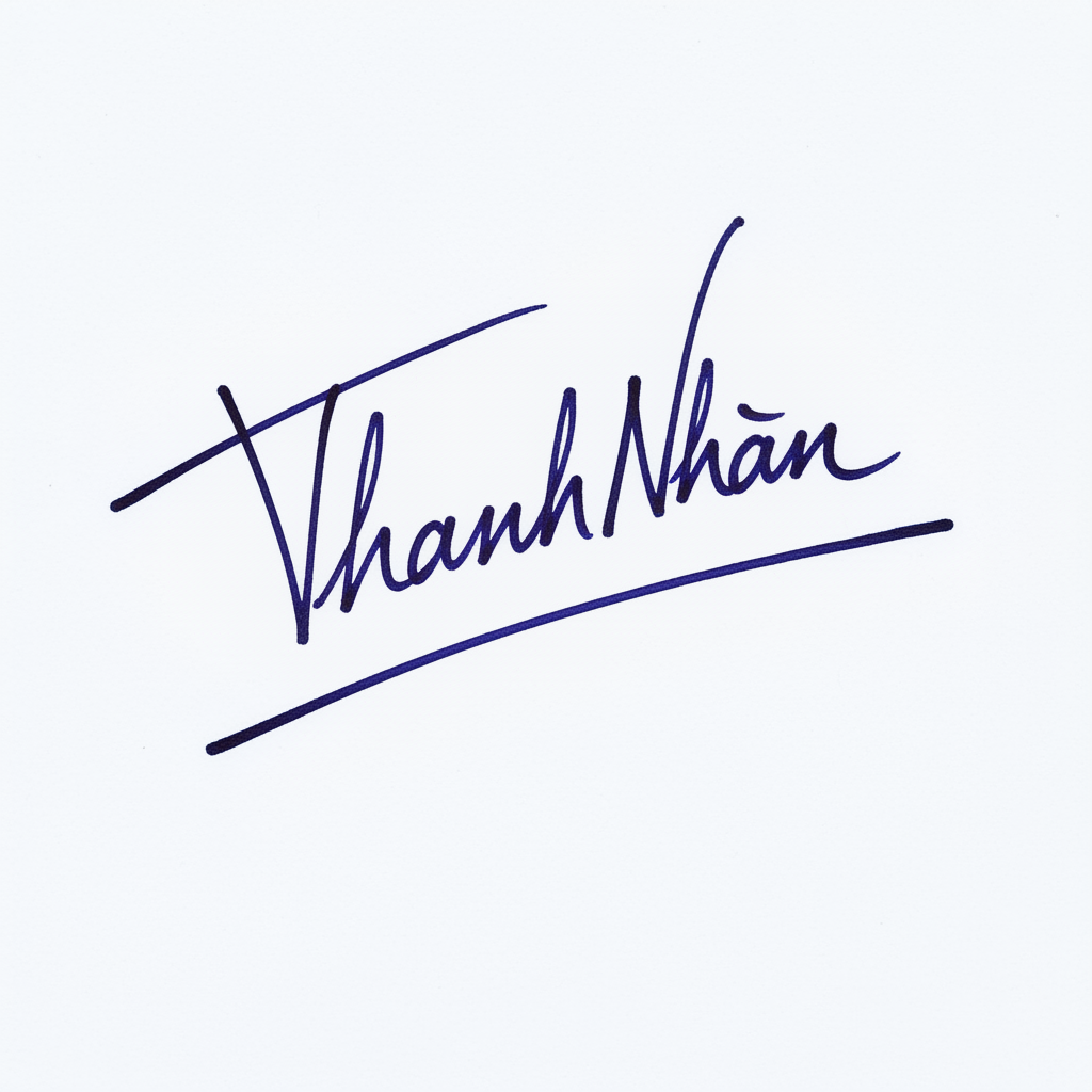 Mẫu chữ ký tên Thanh Nhàn số 9