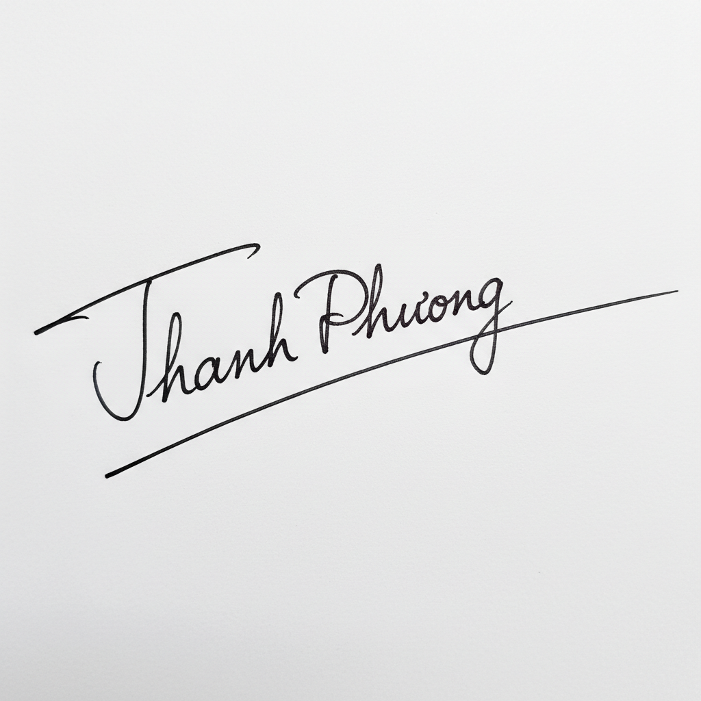 Mẫu chữ ký tên Thanh Phương số 10