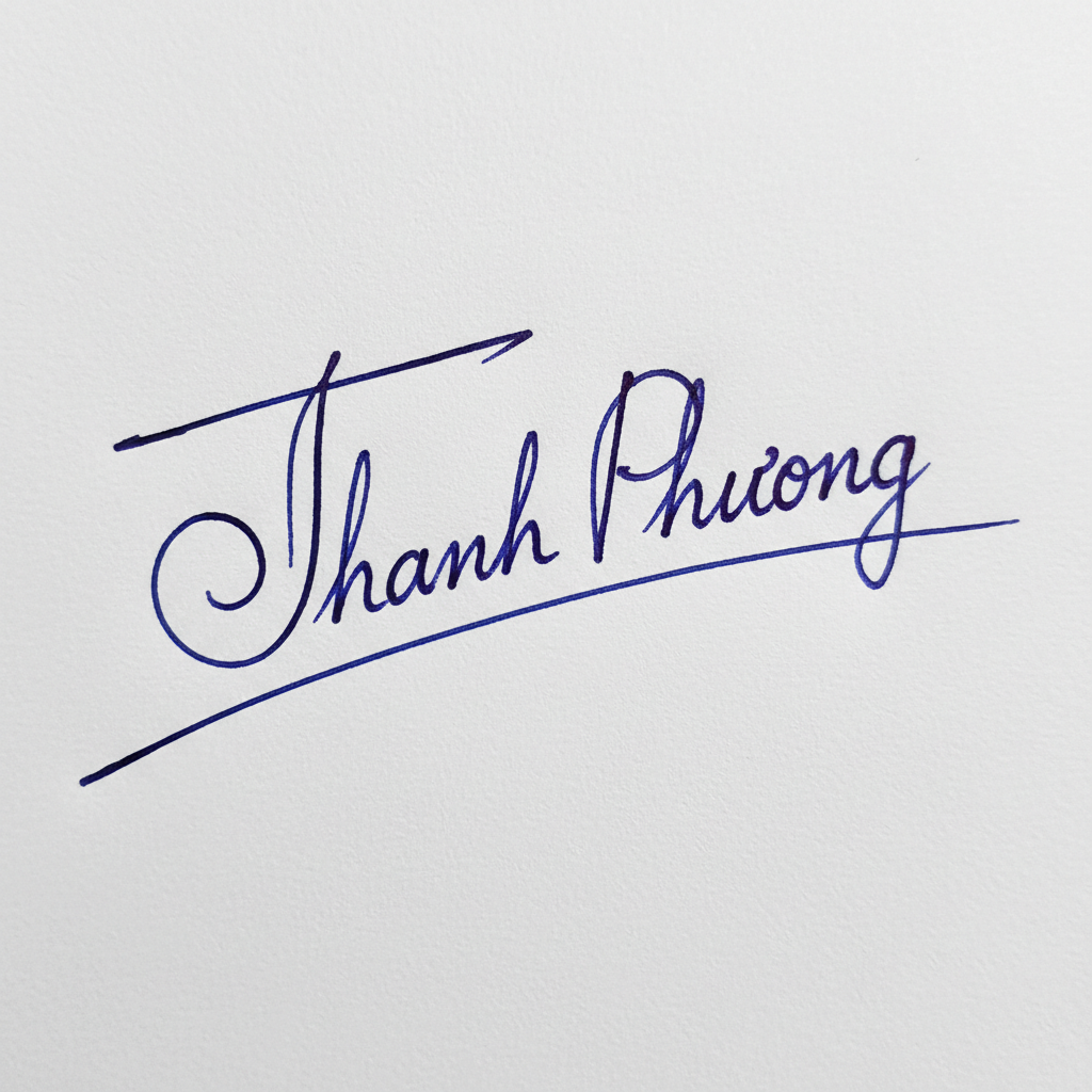Mẫu chữ ký tên Thanh Phương số 6
