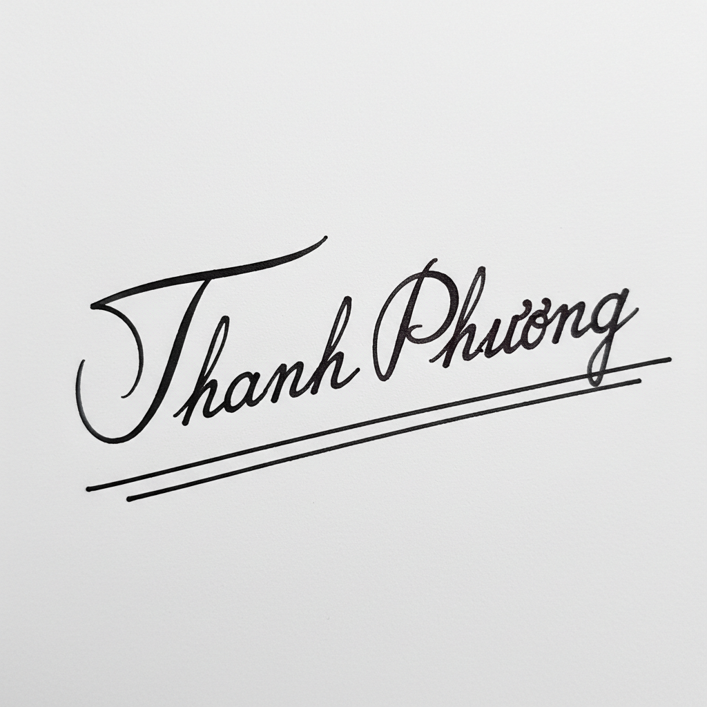 Mẫu chữ ký tên Thanh Phương số 7