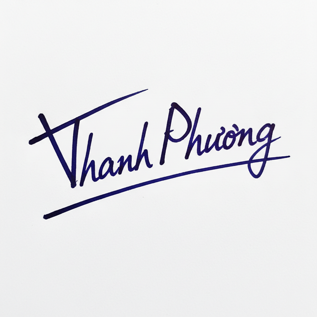 Mẫu chữ ký tên Thanh Phương số 9