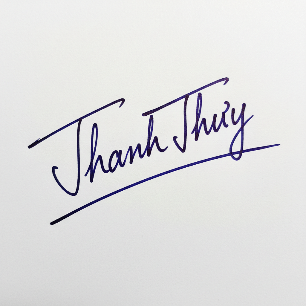 Mẫu chữ ký tên Thanh Thủy số 1