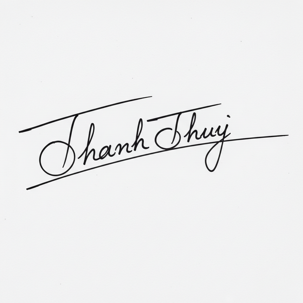 Mẫu chữ ký tên Thanh Thủy số 10
