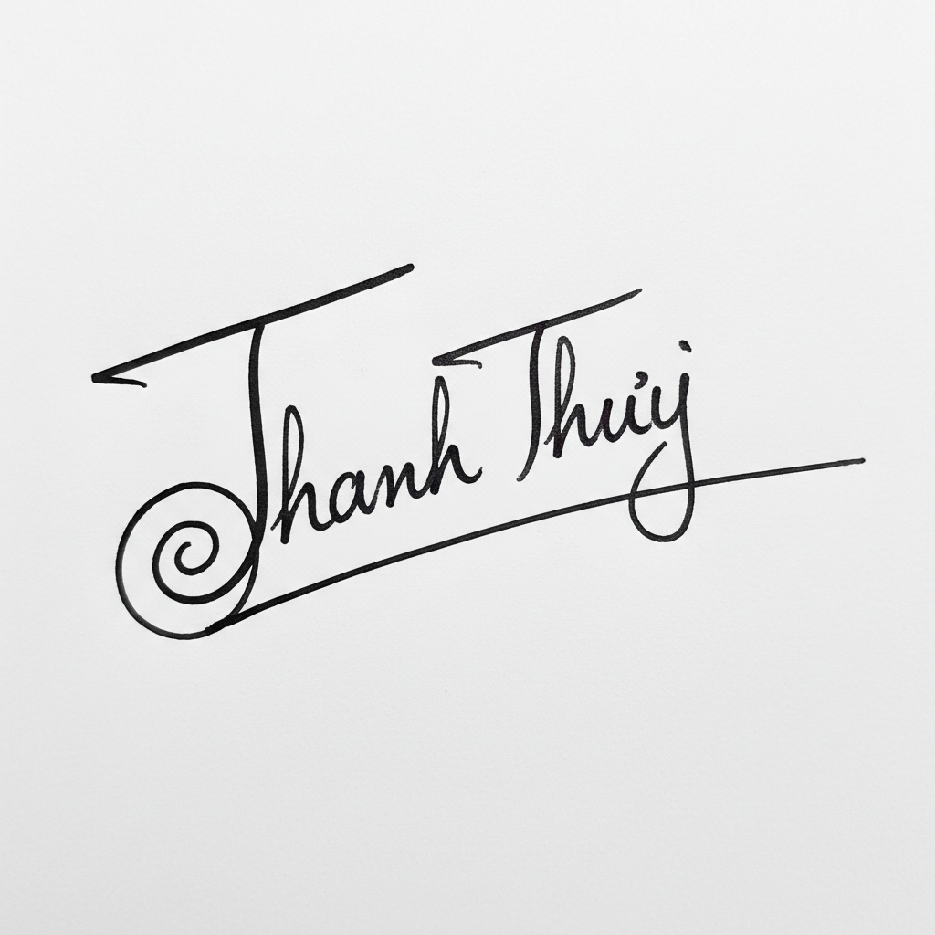 Mẫu chữ ký tên Thanh Thủy số 2