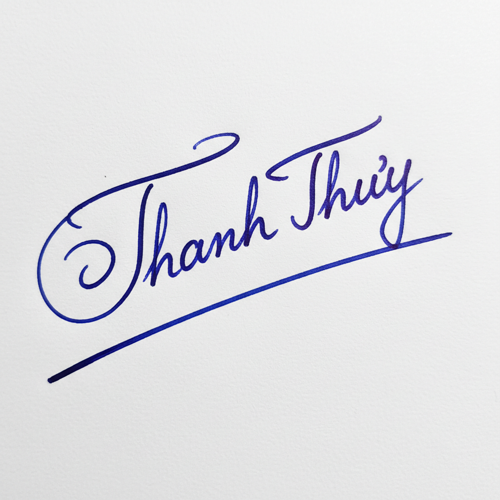 Mẫu chữ ký tên Thanh Thủy số 3