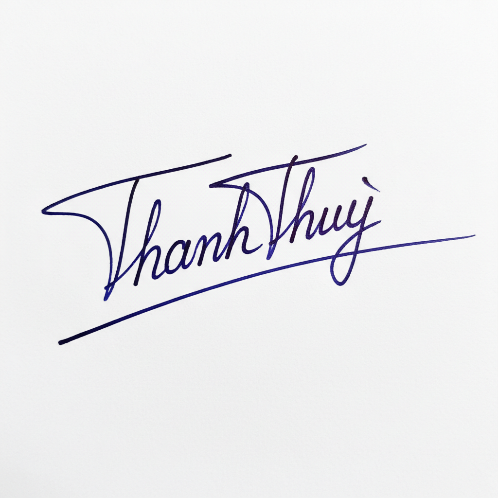 Mẫu chữ ký tên Thanh Thủy số 4