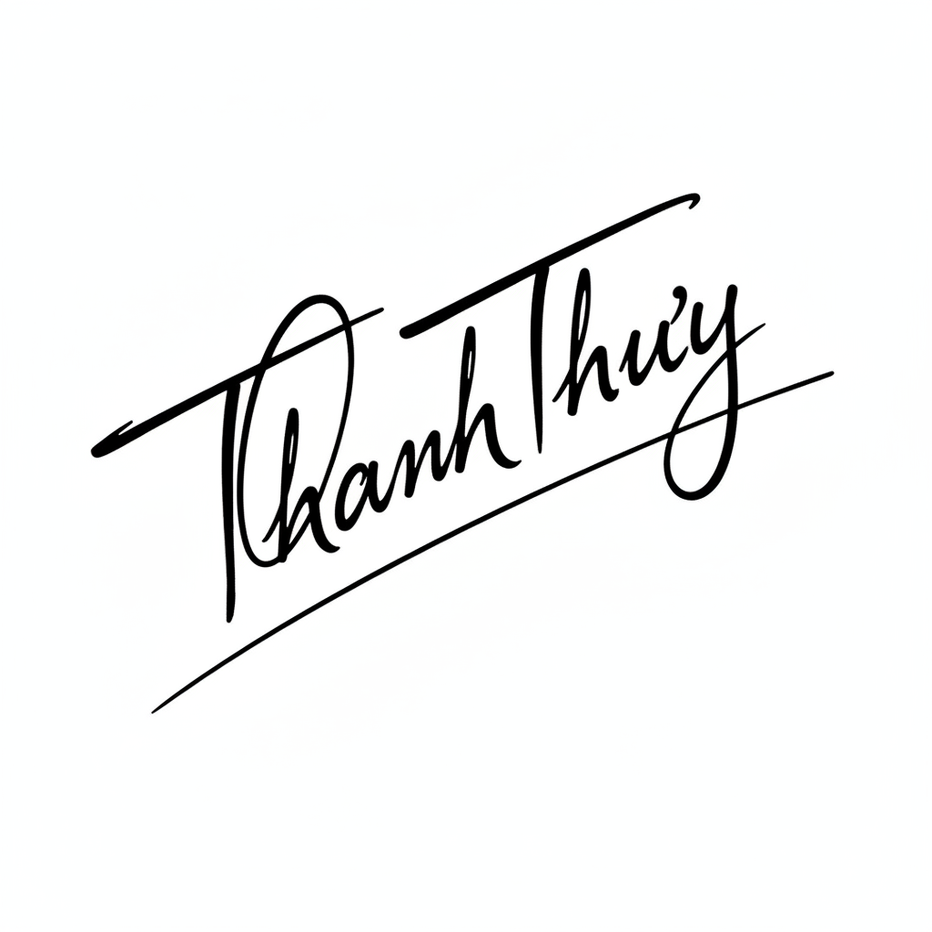 Mẫu chữ ký tên Thanh Thủy số 5