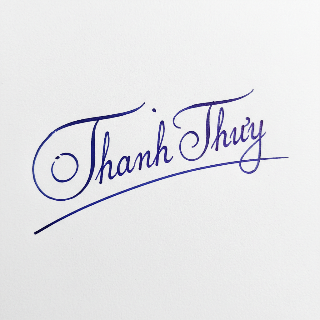 Mẫu chữ ký tên Thanh Thủy số 6