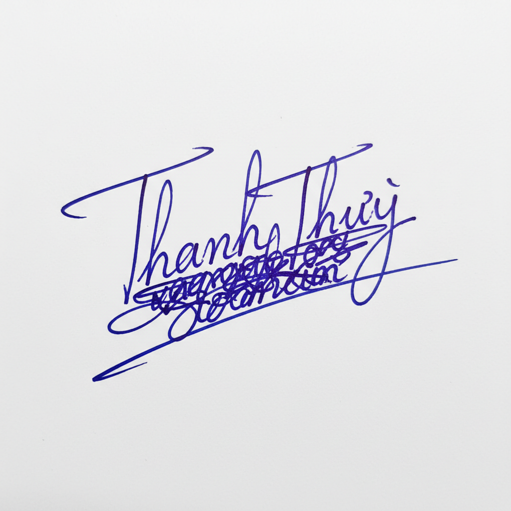 Mẫu chữ ký tên Thanh Thủy số 8