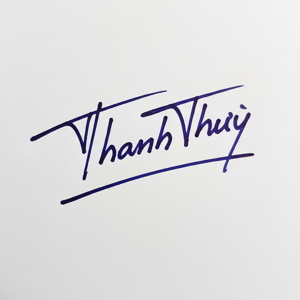 Mẫu chữ ký tên Thanh Thủy số 9