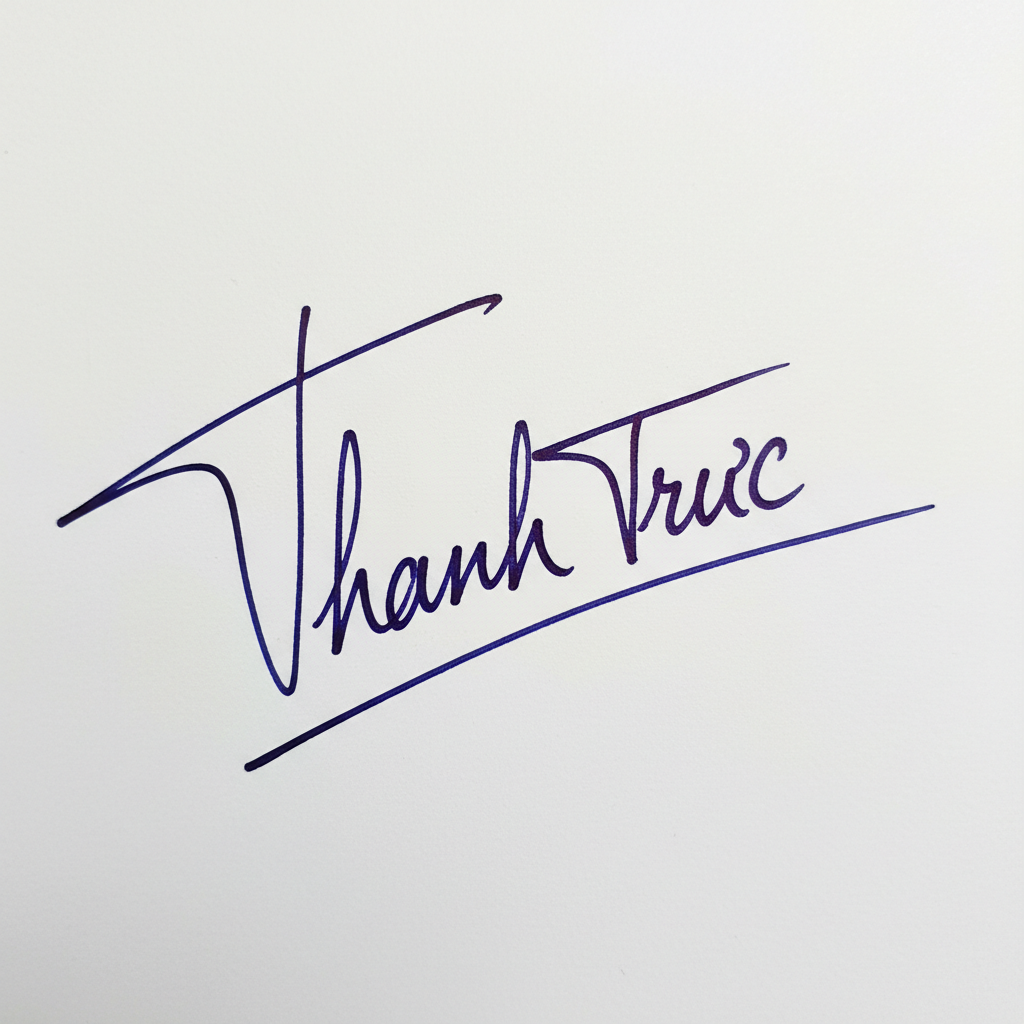 Mẫu chữ ký tên Thanh Trúc số 1