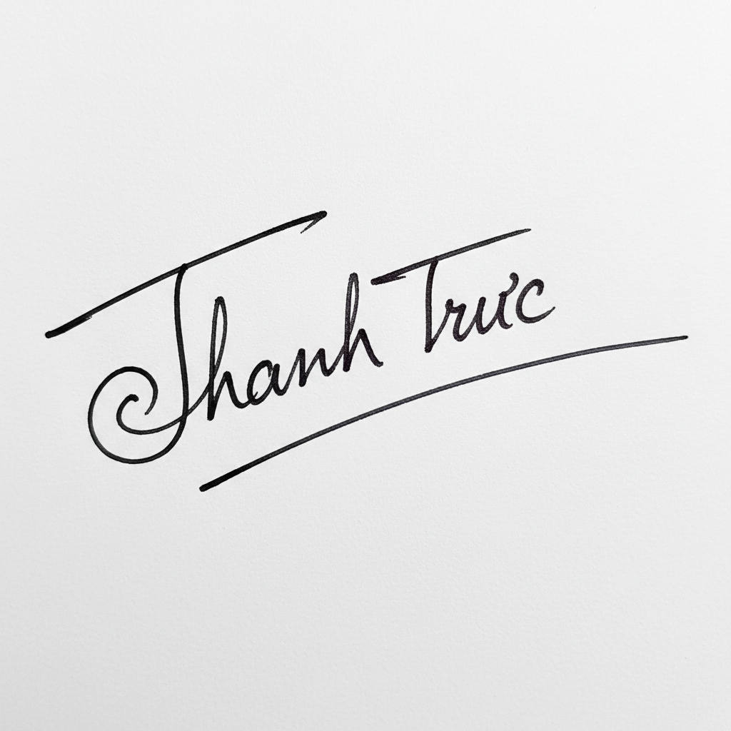 Mẫu chữ ký tên Thanh Trúc số 2