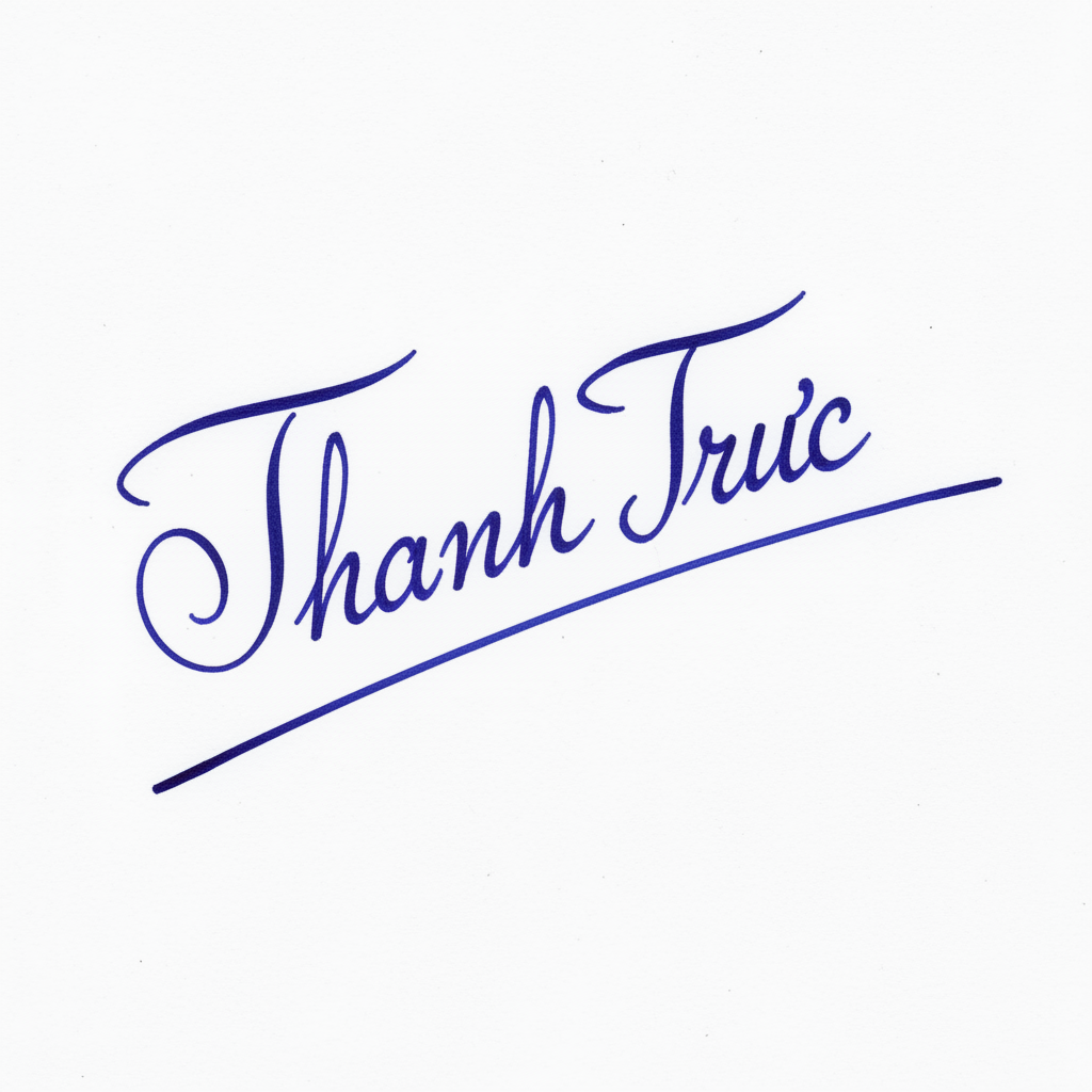 Mẫu chữ ký tên Thanh Trúc số 3