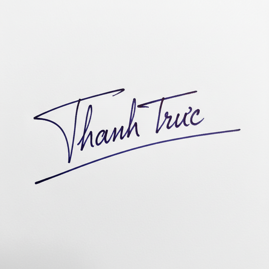 Mẫu chữ ký tên Thanh Trúc số 4