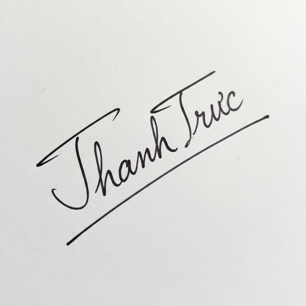 Mẫu chữ ký tên Thanh Trúc số 5