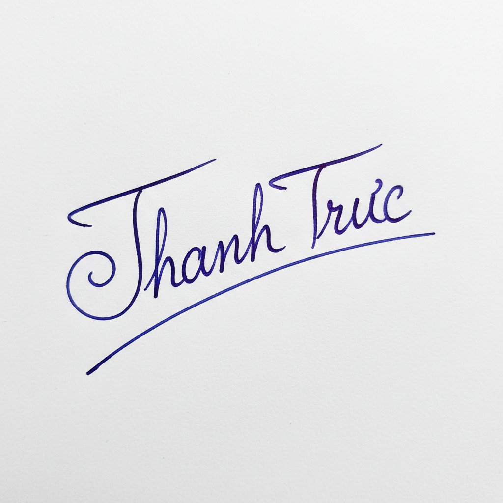 Mẫu chữ ký tên Thanh Trúc số 6
