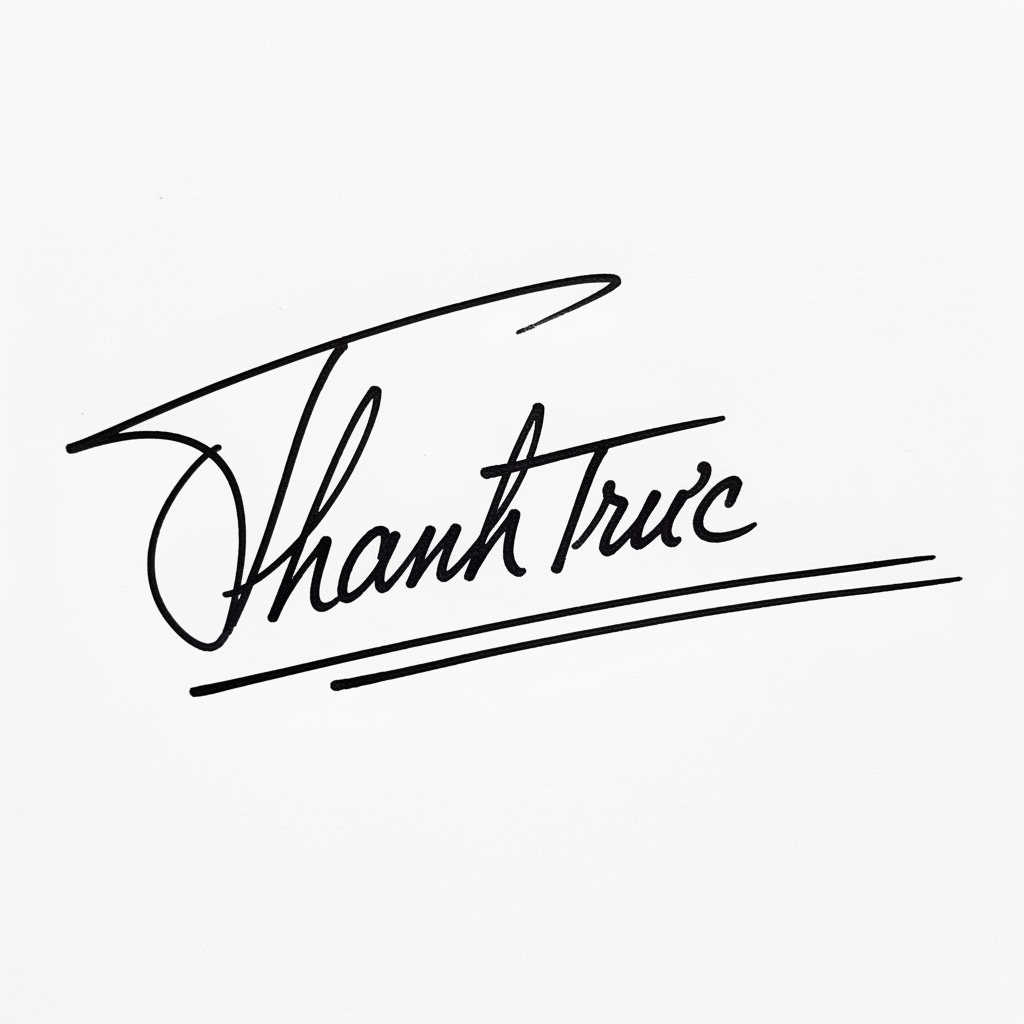 Mẫu chữ ký tên Thanh Trúc số 7
