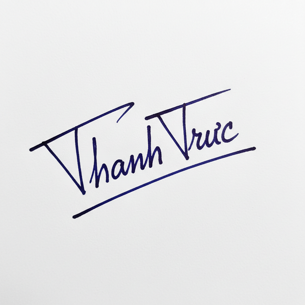 Mẫu chữ ký tên Thanh Trúc số 9