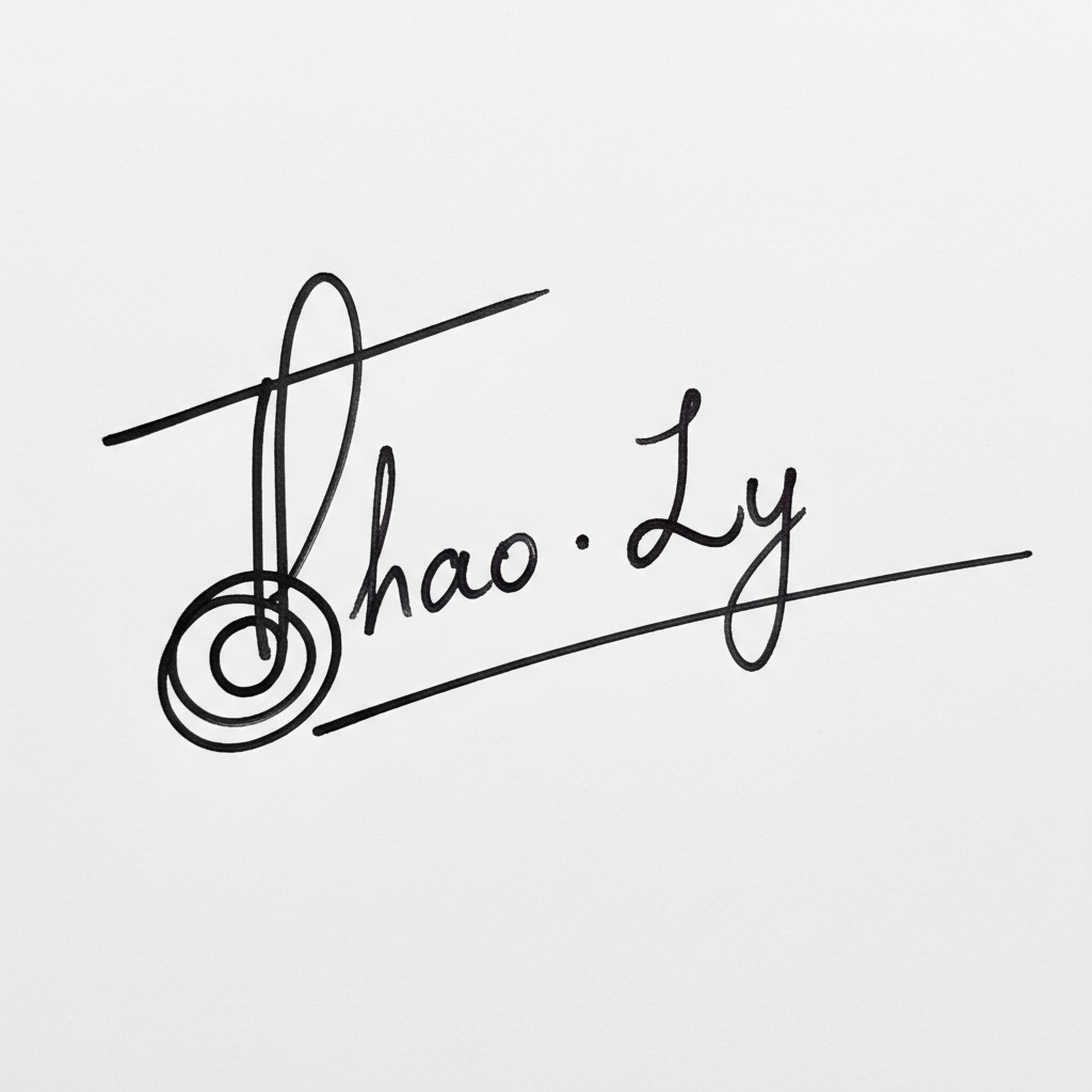Mẫu chữ ký tên Thảo Ly số 2