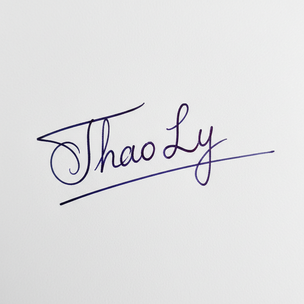 Mẫu chữ ký tên Thảo Ly số 4