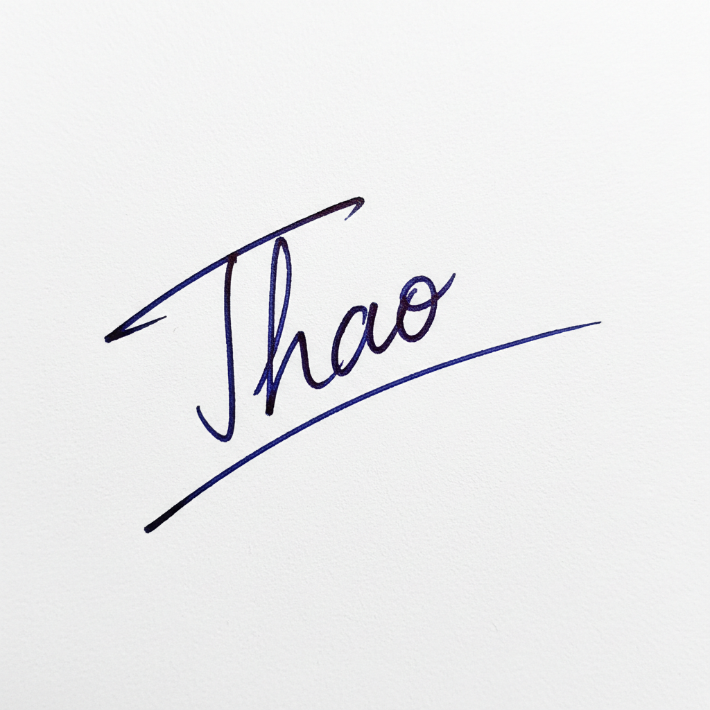 Mẫu chữ ký tên Thảo số 1