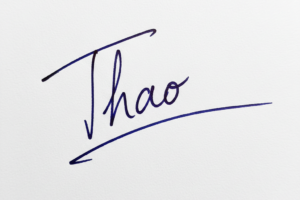Mẫu chữ ký tên Thảo số 1