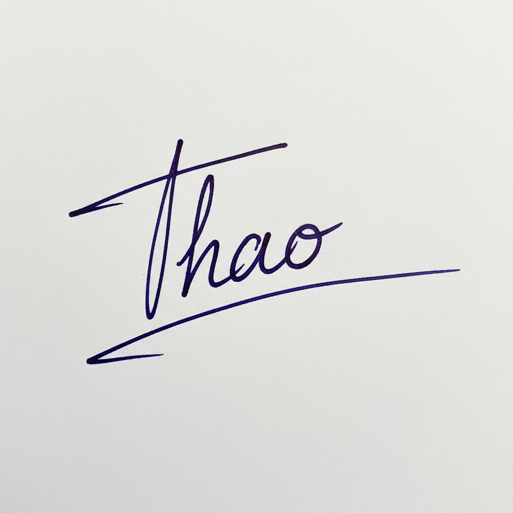 Mẫu chữ ký tên Thảo số 1