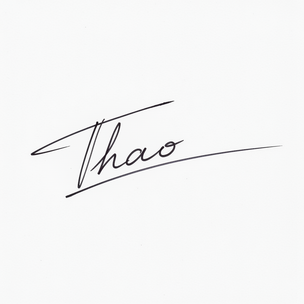 Mẫu chữ ký tên Thảo số 10