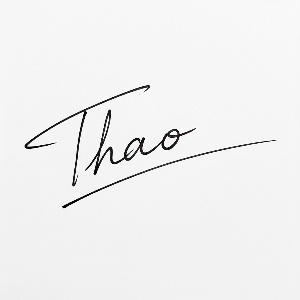 Mẫu chữ ký tên Thảo số 10
