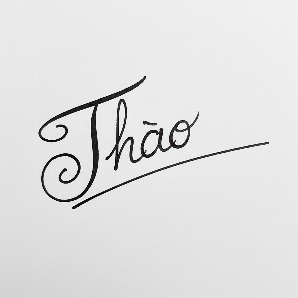 Mẫu chữ ký tên Thảo số 2