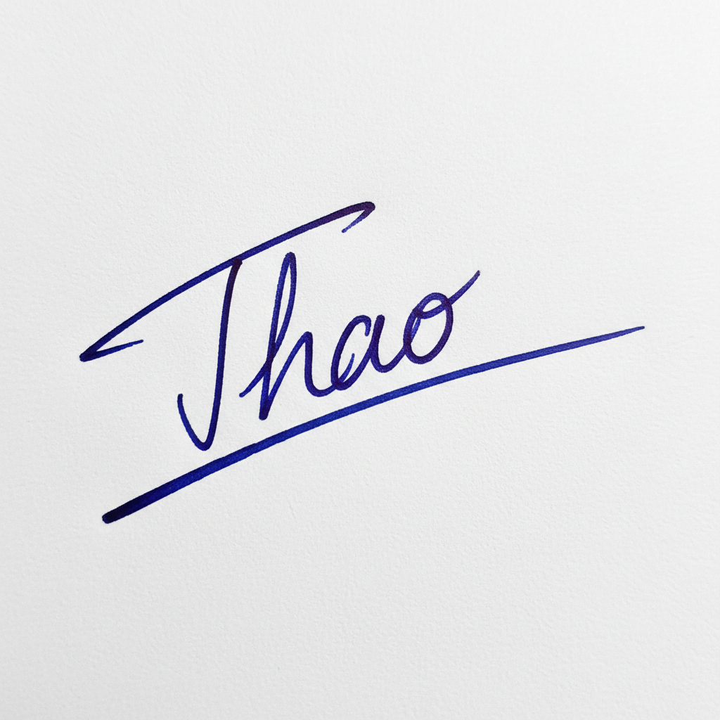 Mẫu chữ ký tên Thảo số 3