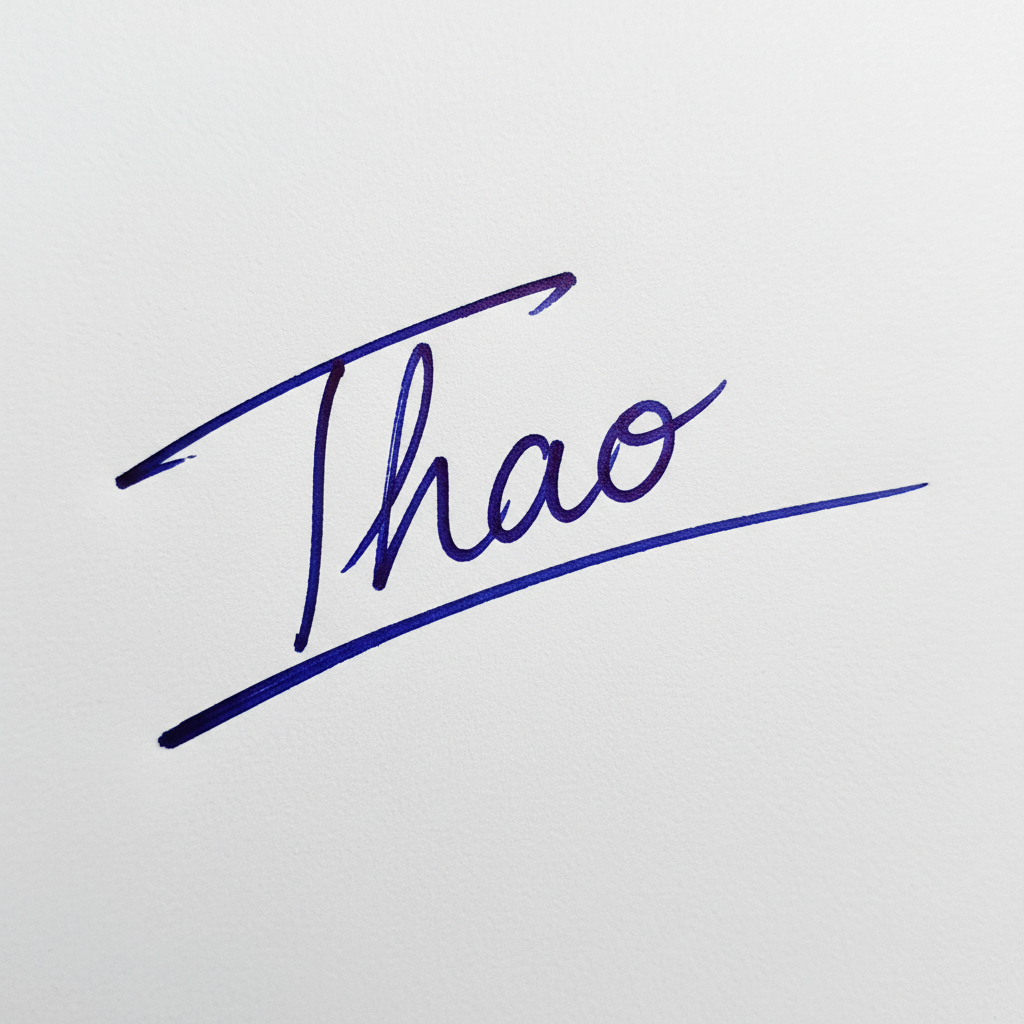 Mẫu chữ ký tên Thảo số 3