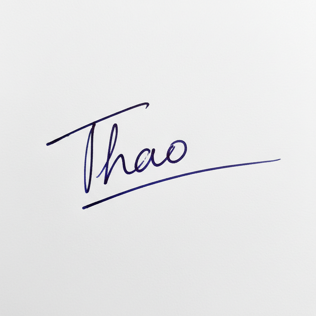 Mẫu chữ ký tên Thảo số 4