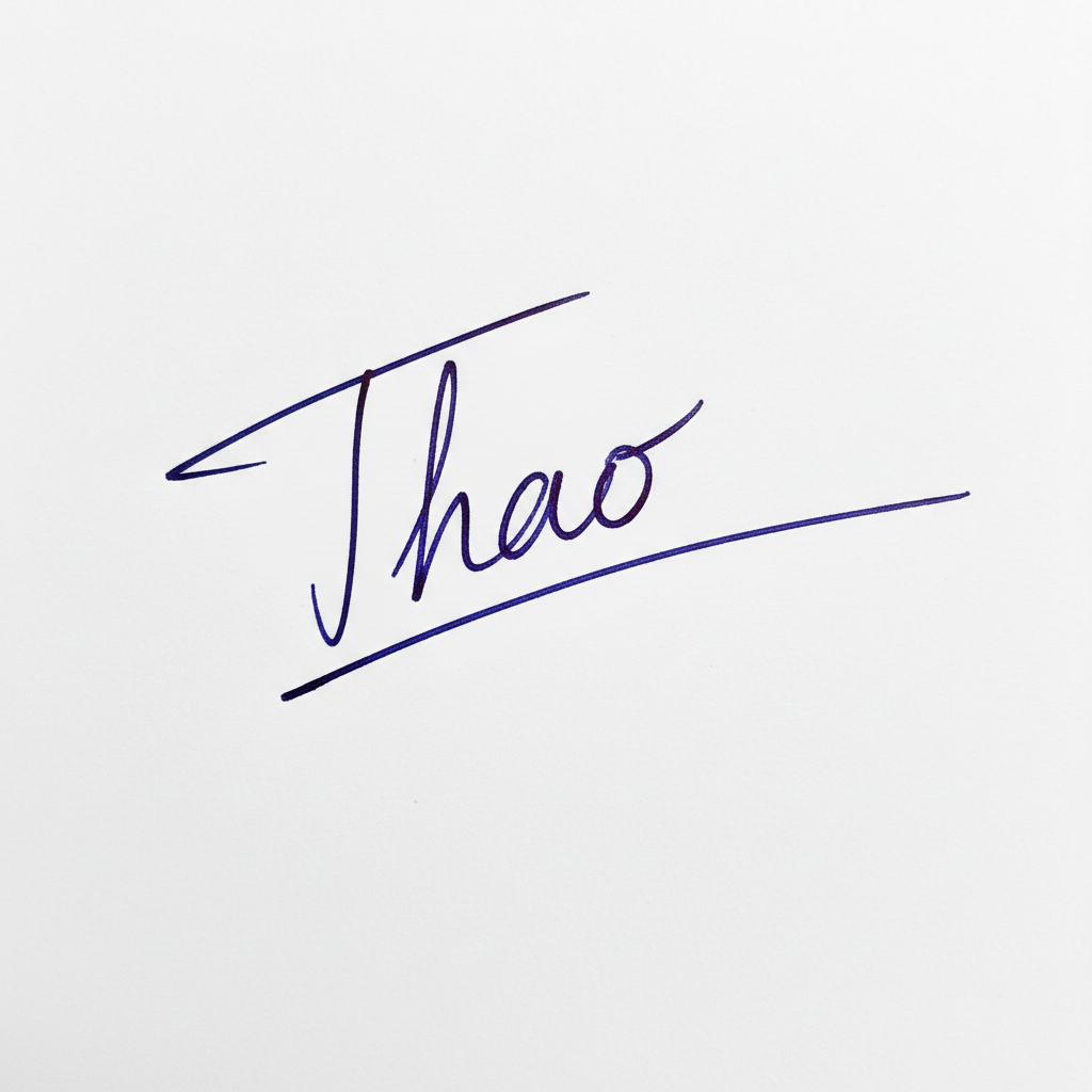 Mẫu chữ ký tên Thảo số 4