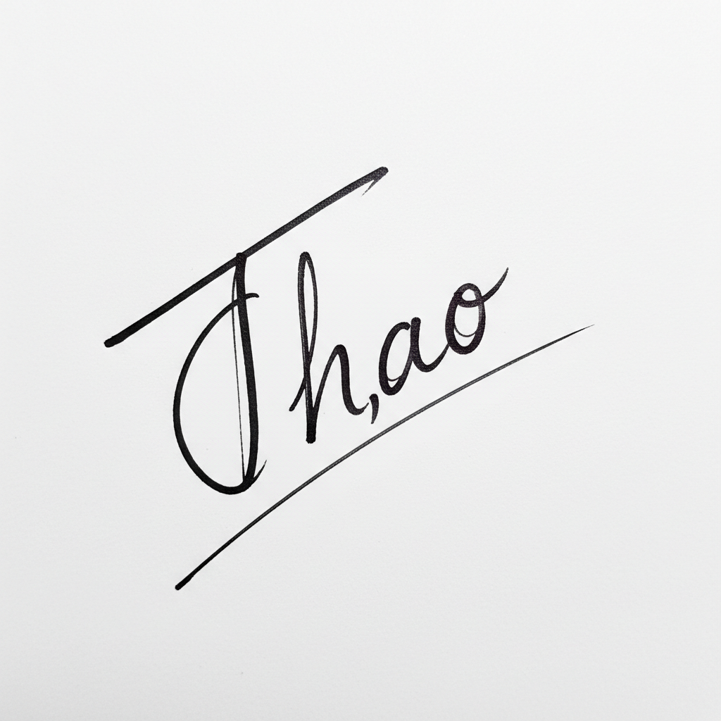 Mẫu chữ ký tên Thảo số 5