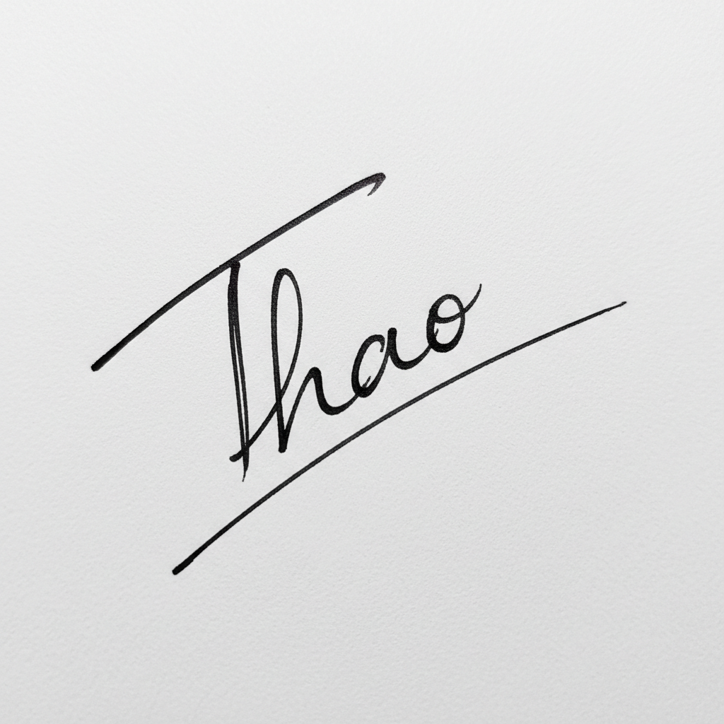 Mẫu chữ ký tên Thảo số 5