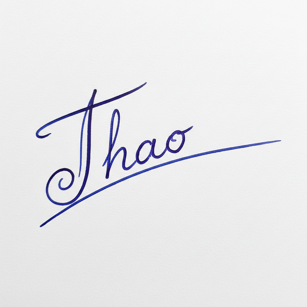 Mẫu chữ ký tên Thảo số 6