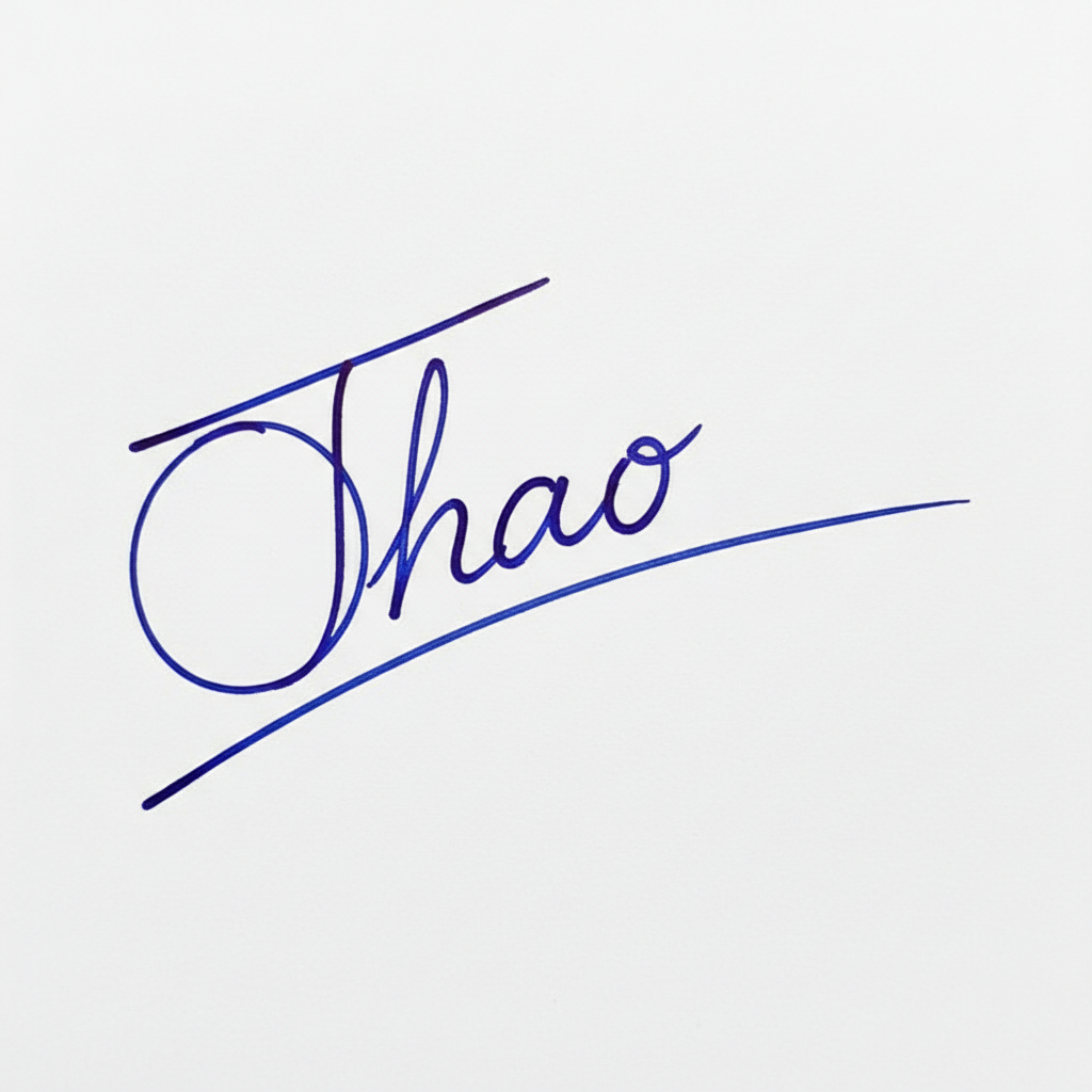 Mẫu chữ ký tên Thảo số 6