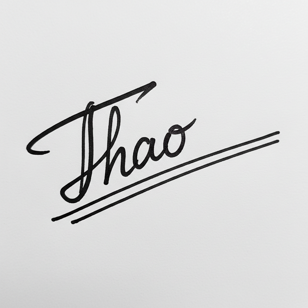 Mẫu chữ ký tên Thảo số 7