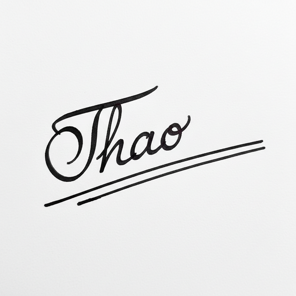 Mẫu chữ ký tên Thảo số 7