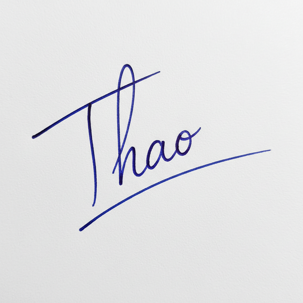 Mẫu chữ ký tên Thảo số 8