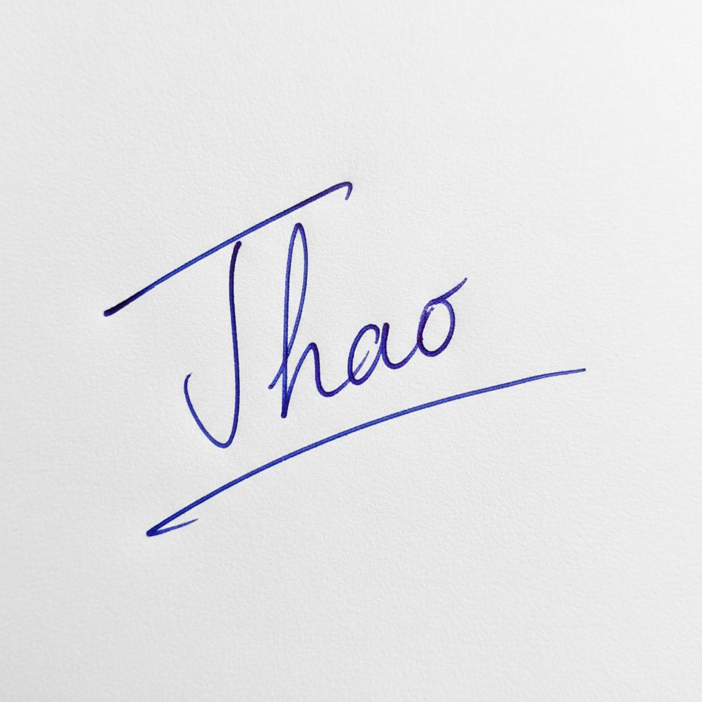 Mẫu chữ ký tên Thảo số 8