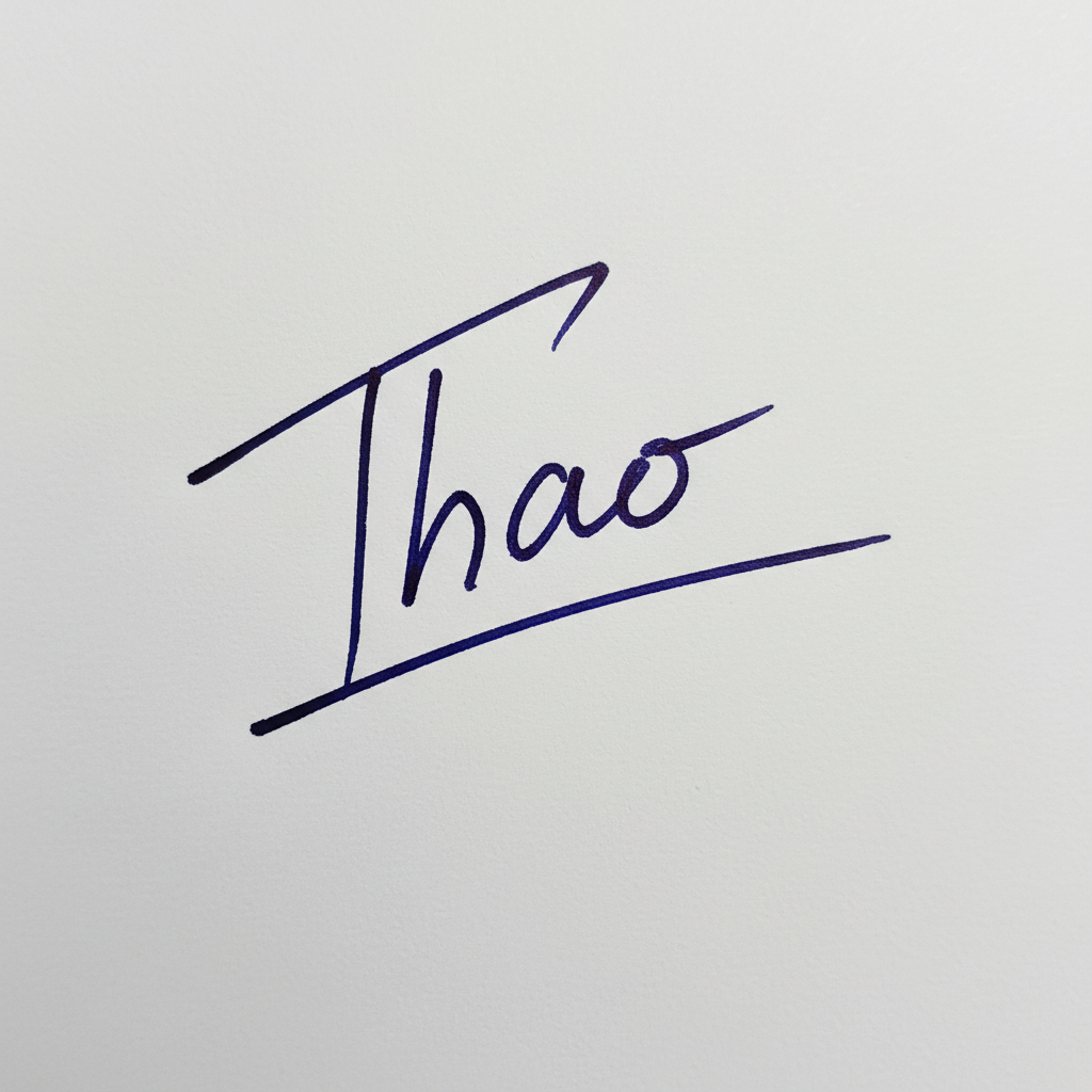 Mẫu chữ ký tên Thảo số 9