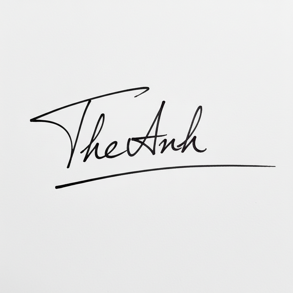 Mẫu chữ ký tên Thế Anh số 10