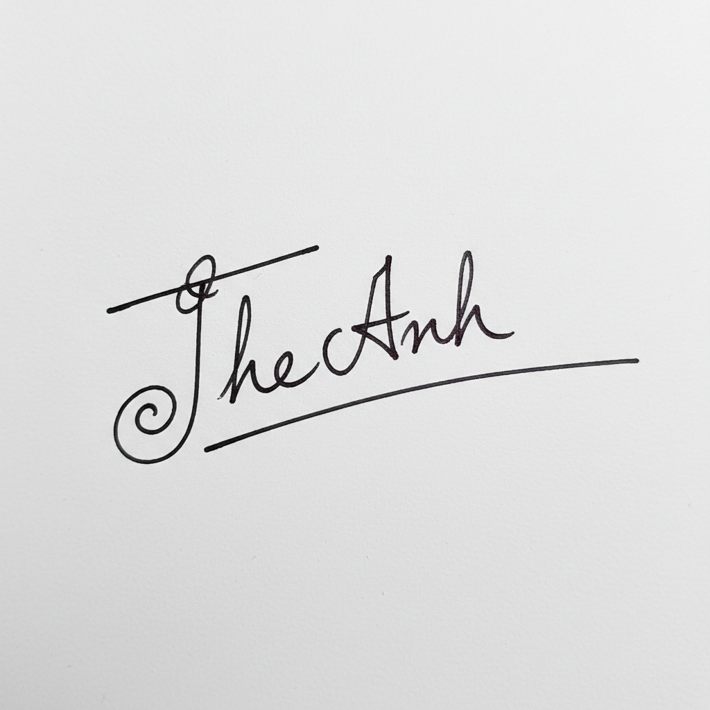 Mẫu chữ ký tên Thế Anh số 2