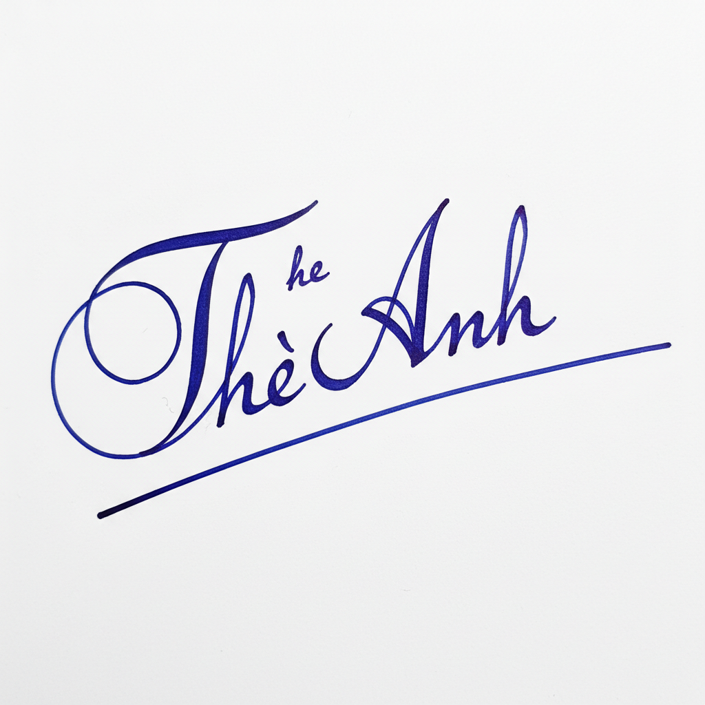 Mẫu chữ ký tên Thế Anh số 3