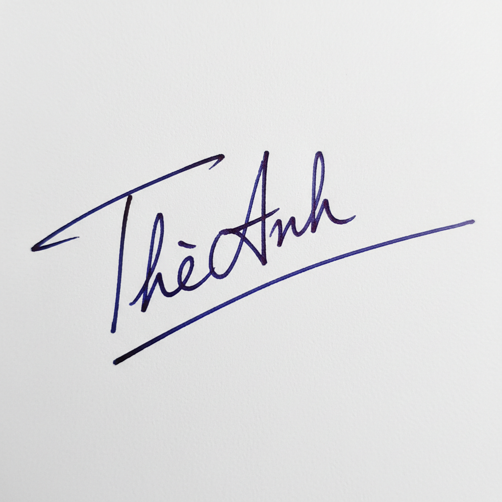 Mẫu chữ ký tên Thế Anh số 4