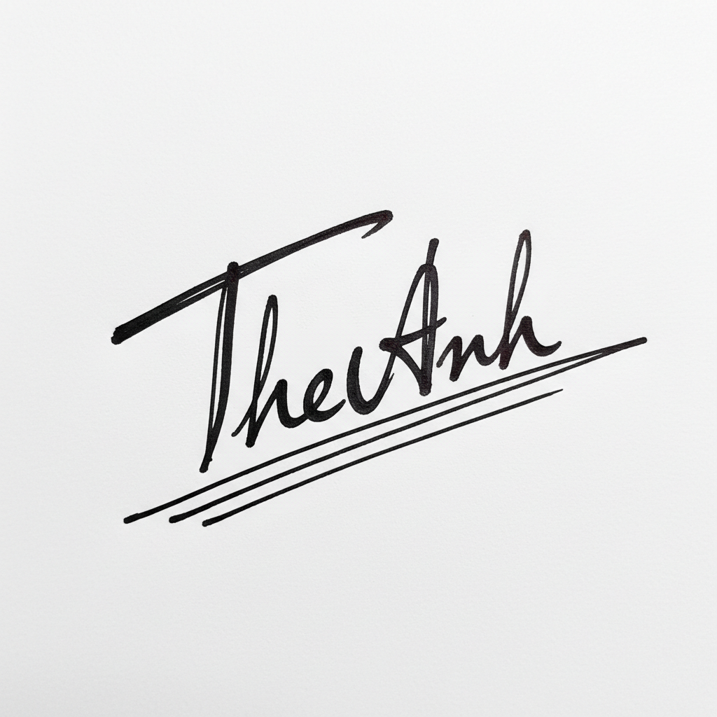 Mẫu chữ ký tên Thế Anh số 7